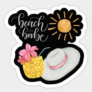 Beach summertime Adventure Explore the world travel lover palm tree sun Sticker